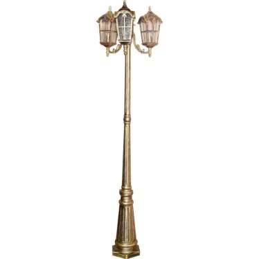 Светильник НТУ-3х60w столб Е27 IP44 черное золото