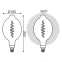 Лампа светодиодная LED Filament BT180 E27 8.5W Gray 165lm 1800K 1/2 | 152802005 | Gauss