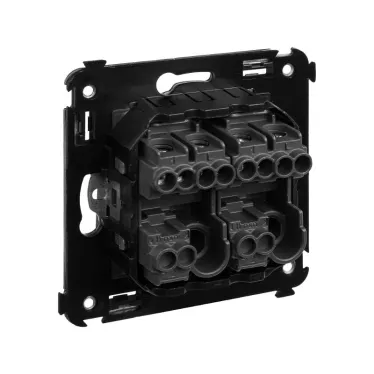 Avanti Кнопка двухклавишная в стену, , Черный матовый