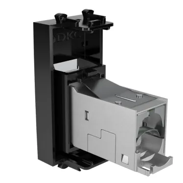 Avanti Компьютерная розетка Черный квадрат RJ-45 модульная, кат. 6 экран, 1 мод