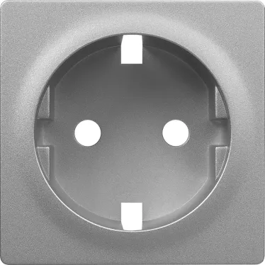 Valena LIFE Лицевая панель розетки 2К+З Алюминий