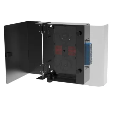 Корпус оптического навесного бокса. 1 слот для адаптерных планок типа RNAP. черный. без сплайс-кассеты. без пигтейлов