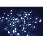 LIGHTING Гирлянда нить 10м 100 светодиодов белый свет IP20 зеленый шнур 1,5м 230В контроллер 8 сцен IEK