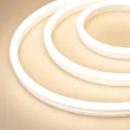 Лента герметичная MOONLIGHT-SIDE-A140-12x24mm 24V Warm3000 (9.6 W/m, IP68, 5m, wire x2) (Arlight, Вывод прямой, 3 года)