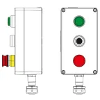 Взрывозащищенный пост управления из алюминия CPE-A-14-(1xLG(250)-1xP1B(11)-1xP6E(11))-1xKAEPM2MHK-20(C)1Ex d e IIC Т5 Gb / Ex tb IIIC T95°C Db IP66