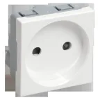 Розетка силовая 2к без заземления 2 модуля белая РКС-20-20-П-К