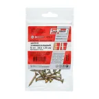 Шуруп универсальный 5х30 потайная головка, остроконечный, желтопассивированный (12шт) - пакет