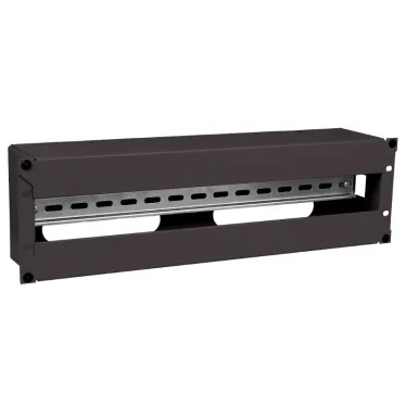 Панель электрораспределительная 3U с DIN-рейкой черная