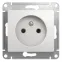 GLOSSA Розетка без заземления в рамку белая