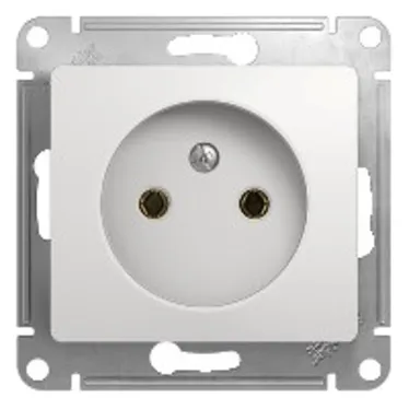 GLOSSA Розетка без заземления в рамку белая