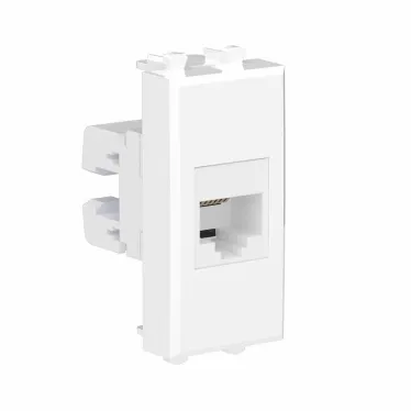 Avanti Телефонная розетка RJ-12 без шторки модульная, Белое облако, 1 модуль