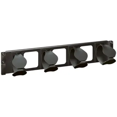 Ввод щеточный на защелках 1U пластмассовый