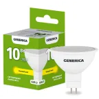 Лампа светодиодная MR16 софит 10Вт 230В 3000К GU5.3 GENERICA