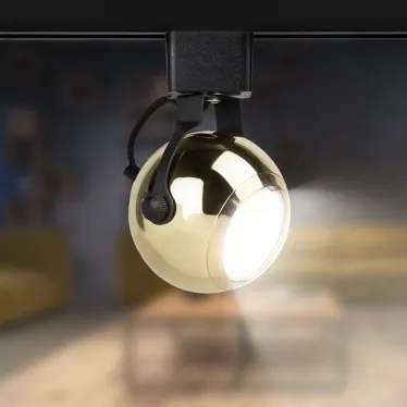 Светильник трековый однофазный TR35-GU10 GD MR16 золото под лампу