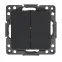 Стокгольм Механизм Выключателя 2-кл. 10А в/к черный