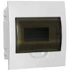 Щит распределительный встраиваемый ЩРв-П-8 IP41 пластиковый белый прозрачная дверь