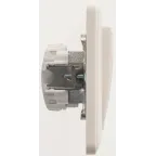 W59 Выключатель двухклавишный, 10АХ, в сборе, слоновая кость