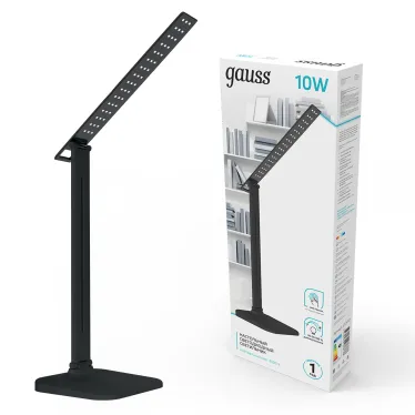 Светильник настольный GTL201 10W 580lm 4000K 170-265V черный диммируемый LED 1/10/40 | GT2012 | Gauss