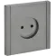 FORTE@PIANO Розетка 1-местная без заземления без защитных шторок винтовое крепление 10А FP518 сталь IEK