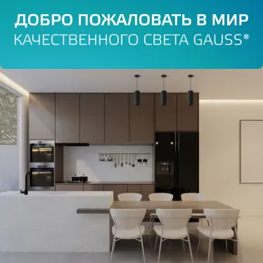 Светильник светодиодный накладной/подвесной HD035 12W (черный/золото) 4100K 79*200мм 1/10 | HD035 | Gauss