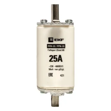 Вставка плавкая ППН-33 160/25А габарит 00