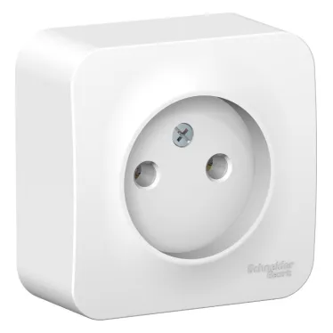 BLANCA Розетка наружная без заземления без шторок с изолирующей пластиной, 16А, 250В, белый