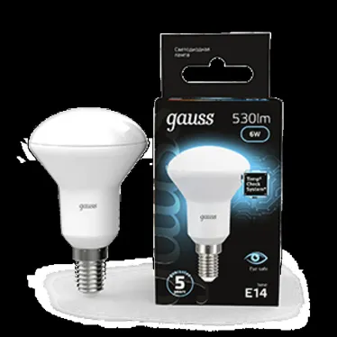 Лампа светодиодная LED 6 Вт 530 лм 4100К грибок R50 нейтральный E14 AC 220В Black Gauss