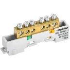 TEKFOR Шина PE земля неизолированная на универсальном держателе 8х12-6-Ж IEK