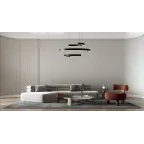 Светодиодный светильник Enso C 1050х525х40 мм 38 Вт 3000 К подвесной RAL9005 черный матовый с рассеивателем опал | V1-R0-9C525-30000-2003830 | VARTON