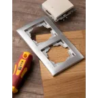 Валенсия Рамка 2-местная сталь