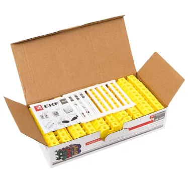 Клемма винтовая JXB-10/35мм.кв желтая