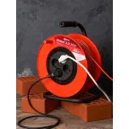 Удлинитель на катушке Атлант 2.0 4 гнезда 40м без заземления ПВС 2x0.75 6А/1.3кВт PROxima