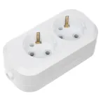 Колодка 2 гнезда с заземлением