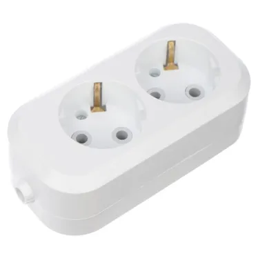 Колодка 2 гнезда с заземлением