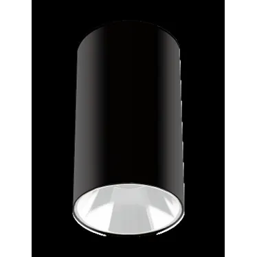 Светильник светодиодный ДПО GU10 без лампы круглый черный корпус белый рефлектор Jazzway