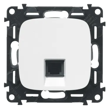 Valena ALLURE Белый Накладка розетки ТЛФ/комп 1-ой | 755415 | Legrand