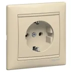 VALENA Розетка с заземлением в сборе слоновая кость