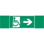 Пиктограмма (наклейка) "Движение МГН направо" 310х90мм для аварийно-эвакуационного Свет-к а Basic IP65 | V5-EM02-60.002.030 | VARTON