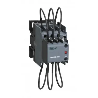 Контактор конденсаторый 30кВАр, 220/230В, AC6b, 1НО2НЗ серии КМ-102-CAP DEKraft