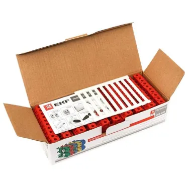 Клемма винтовая JXB- 6мм.кв красная