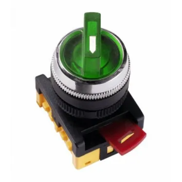 Переключатель ANCLR-22-3 с фиксацией 3 позиции I-O зеленая неоновая ручка