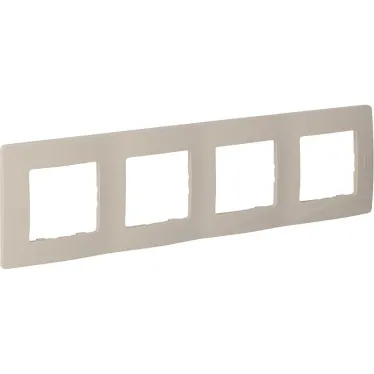 ETIKA Рамка 4 поста слоновая кость