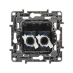 ETIKA Розетка компьютерная 2ХRJ45 категория 6 UTP белая