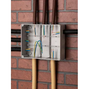 Коробка распаячная КМР-050-043 пылевлагозащитная 12 мембранных вводов уплотнительный шнур (240х190х90) PROxima