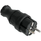 ОМЕГА Вилка прямая каучук 16А 2Р+E IР44