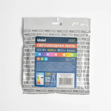 Лента светодиодная RGB ULS-M25-5050-60LED/m-10mm-IP20-DC12V-14,4W/m-5M-RGB PROFI| UL-00004375 | Uniel