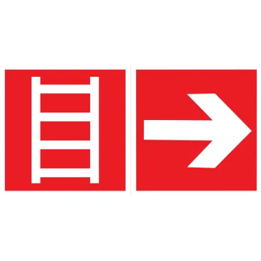 пиктограмма "ЛЕСТНИЦА / СТРЕЛКА" 400х200мм для аварийно-эвакуационного светильника Vault | V5-EM03-60.013.047 | VARTON