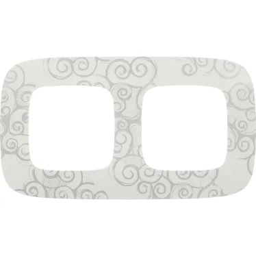 Valena ALLURE Рамка 2 поста Нарцисс хром универсальная