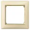 VALENA Рамка 1 пост слоновая кость/золото