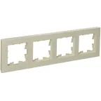 BRITE Рамка 4 поста РУ-4-Бр бежевый рифленый IEK